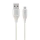 Gembird Kabel CABLEXPERT USB 2.0 AM do MicroUSB (AM/BM), 1 m, pleten, belo-srebrn, blister, PREMIUM KAKOVOST