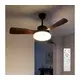 Brilagi - LED prigušiva plafonski ventilator LED/34W/230V 106 cm crna/braon +daljinski upravljač