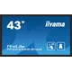 iiyama TF4339AS-B1AG javni prikazovalnik Digitalni reklamni ploski prikazovalnik 108 cm (42.5) LED 500 cd/m2 2.4K Ultra HD Črna Zaslon na dotik Vgrajeni procesor Android 24/7