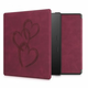 Preklopna futrola s dizajnom srce za Amazon Kindle Oasis 10. Generation - tamnocrvena - 45404