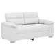 Vidaxl Dvosed kavč bel 160x81x84 cm umetno usnje