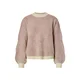 PIECES Pulover PCJENNA staro roza/volneno bela
