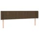 Vidaxl Vzglavje z ušesi temno rjavo 203x16x78/88 cm blago