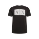 Armani Exchange za moške. 8NZTCKZ8H4Z1200 Kvadratna majica črna (XS), Črna, Priložnostno, Bombaž, Kratek rokav
