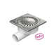 Enpro Talni odtok Side floor drain NEPTUN D 50 / 95 mm, stainless steel frame, SUN grille, white