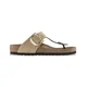 Birkenstock za ženske. 1024007 Rjavi usnjeni sandali Gizeh z veliko zaponko (38), Rjava, Ravna stran, Priložnostno