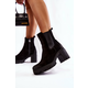 Womens suede shoes on the platform Black Martine