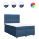 Vidaxl Box spring postelja z vzmetnico modra 140x200 cm blago