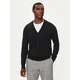 Lacoste Pletena jopica AH5665 Črna Regular Fit