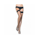 Samostojeće čarape crne Leg Avenue Net Lace (univerzalna veličina S-L)