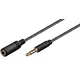 MicroConnect Avdio 3,5mm podaljševalni kabel, 2m Minijack, tanek, črn