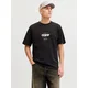 JACK & JONES Majica JCOClub črna/bela