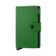 Usnjena denarnica Secrid Miniwallet Matte Bright Green zelena barva