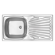 Deante Techno ZMU 011B Sudopera, 1 korito, 16cm, Čelična, Inox