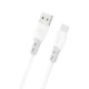 DUDAO Silikonski pleteni kabel USB-A - USB-C L25ST 5A 1m - bel