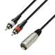 Adam Hall K3YMCC0600 6m kabel XLRm - 2xRCA
