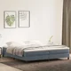shumee vidaXL Postelja z vzmetnim vzmetnim okvirjem brez vzmetnice temno siva 200x220 cm