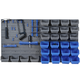 Durhand DURHAND Škatla za orodje 44 kosov z nastavljivimi in odstranljivimi škatlami, za namestitev na steno, PP, modra in siva, 54x22x95cm, (20745380)