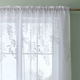 Bijela prozirna zavjesa 140x137 cm Wisteria Floral – Catherine Lansfield
