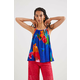 DESIGUAL TROPSKA BLUZA - Temno modra - XL