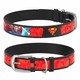 WAUDOG Usnjena ovratnica Superman DC COMICS črna, rdeča 26-35 cm, širina: 15 mm