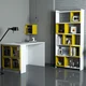 Hanah home Polica 120x75x65cm Belo-Žuta