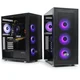 Kuciste Elite 3718 Midi Tower, ATX, ugradjena 4 RGB kulera, Crno