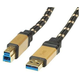 ROLINE 11.02.8902 USB kabel 1,8 m USB 3.2 Gen 1 (3.1 Gen 1) USB A USB B Crno, Zlatno