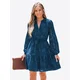 Cupshe Obleka Floral modra