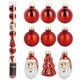 ENA Set novogodišnjih ukrasa 3cm 9/1 508946/ crvena