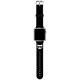 Silikonski pašček za uro Apple Watch 42/44/45 mm - Choupettes Head črn - KLAWLSLCK