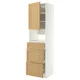 METOD / MAXIMERA Visoki element za ugradne uređaje, bela/Forsbacka hrastovina, 60x60x220 cm