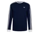 ADIDAS ORIGINALS Majica 3-STRIPES LONGSLEEVE temno modra/bela