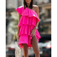 Elegantna mini haljina s volanima Liona, roza