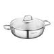 Saute pan, stainless steel, with lid, 26cm/3.6L, Perla - Korkmaz