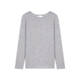JUST CASHMERE Pulover Grace pegasto siva