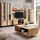 Homestyle4U Vitrina, 84,5x153x35 cm, rjava