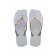 Japonke Havaianas SQUARE GLITTER ženske, siva barva, 4148102.3498