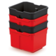 Plastične kutije 157x140x105mm Black/Red 4 kom