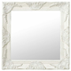 shumee Stensko ogledalo v baročnem stilu 50x50 cm belo