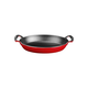 Cast iron pan, oval, 19 x 14 cm, red - LAVA brand