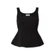 La Pajé Top Peplum črna