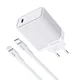 Moxom Kućni punjač MX-HC293, Type-C na Lightning, 20W, Beli
