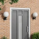 Vanjska zidna lampa 2 pcs Crna 28 x 25 x 38 cm