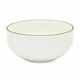 DUKA Porcelanasta skleda za večerjo DUVE z zelenim robom, 14,5 cm,