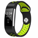 BStrap Fitbit Charge 2 Silicone Sport (Small) pašček, Black/Green