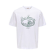 Only & Sons Majica Fred Elegants zelena / bela