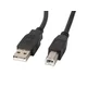 Lanberg USB - A (M) do USB - B (M) 2.0, kabel 0,5 m, črn