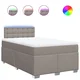Vidaxl Box spring postelja z vzmetnico taupe 120x200 cm blago