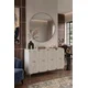 HANAH HOME Konzola Alfa 120 White Travertine Silver